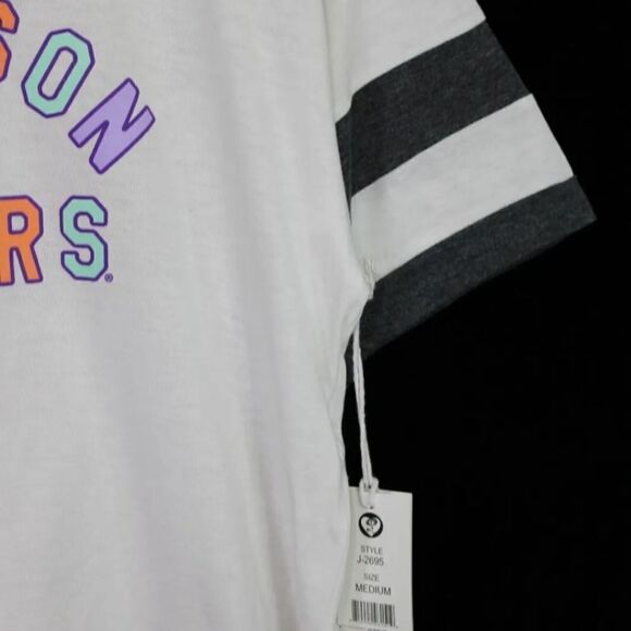 SUMMIT JORDYN CREW NECK CROPPED TEE WITH SLEEVE STRIPES CLEMSON TIGERS M NWT - Picture 4 of 8